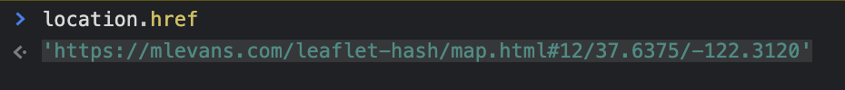 Leaflet-hash-location-href